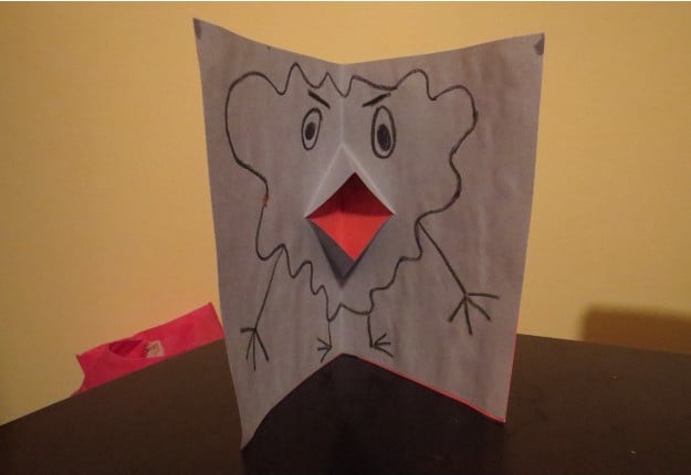 Scary Mouth Pop-up Card